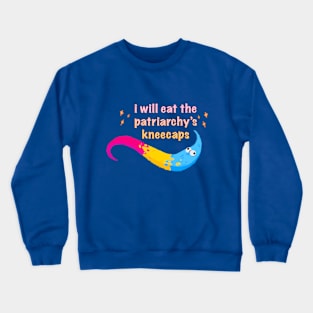 Pan pride worm eats the patriarchy Crewneck Sweatshirt